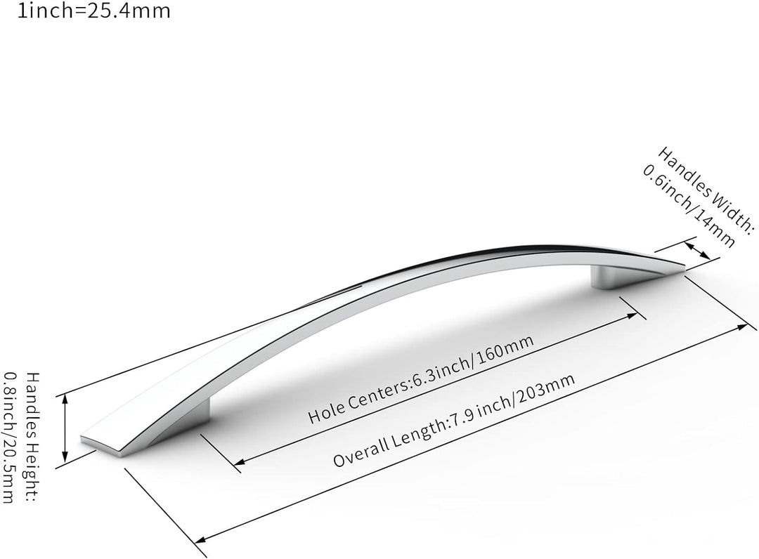 FURNIWARE 10 Stück Griffe, 160mm Lochabstand Möbelgriffe Schrankgriffe Küchengriffe Griffe Möbel Sch
