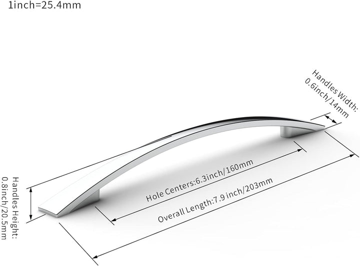 FURNIWARE 10 Stück Griffe, 160mm Lochabstand Möbelgriffe Schrankgriffe Küchengriffe Griffe Möbel Sch