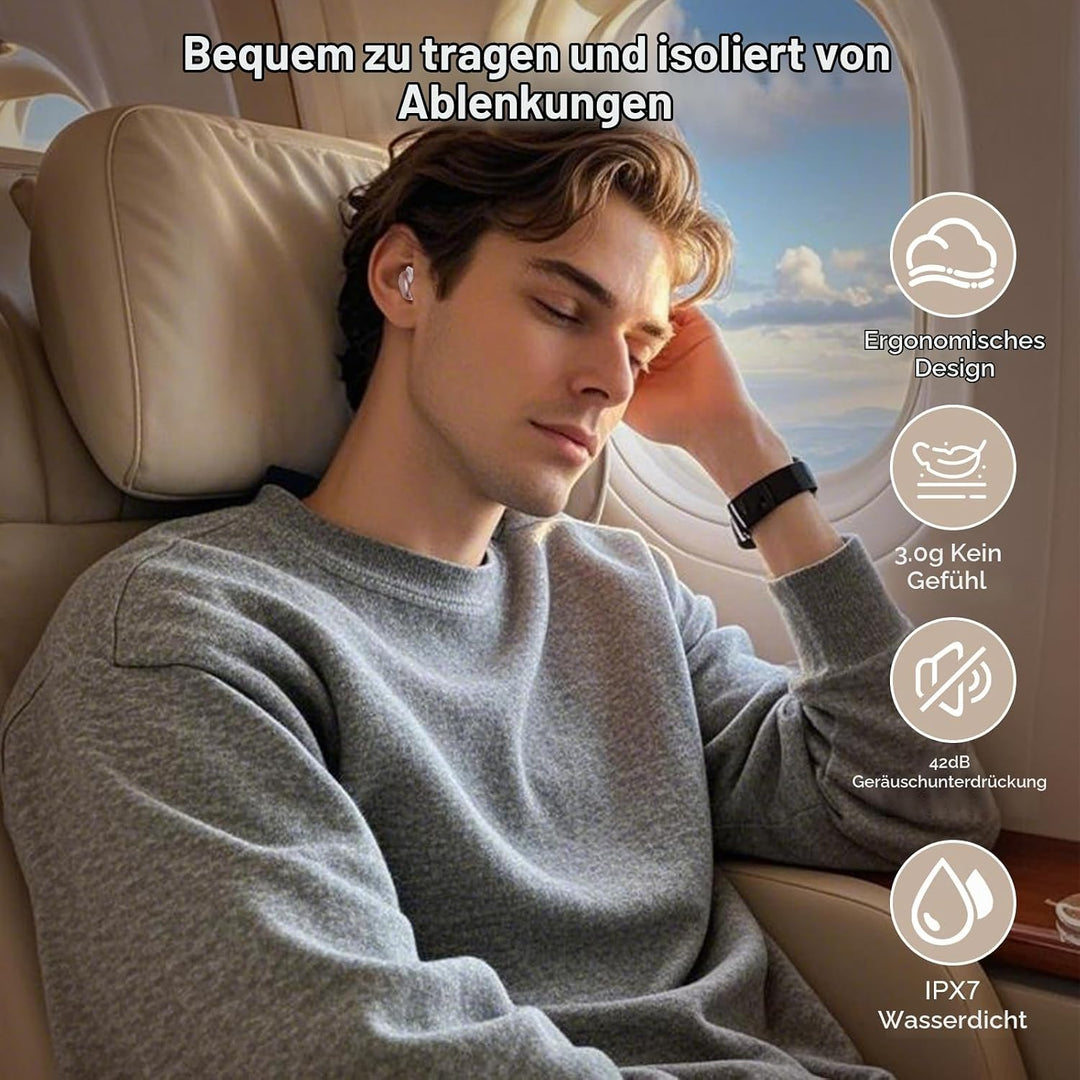 ZYHKON Bluetooth Kopfhörer, Bluetooth 5.4 Schlafkopfhörer In Ear mit Touchscreen, 48H Spielzeit Mini