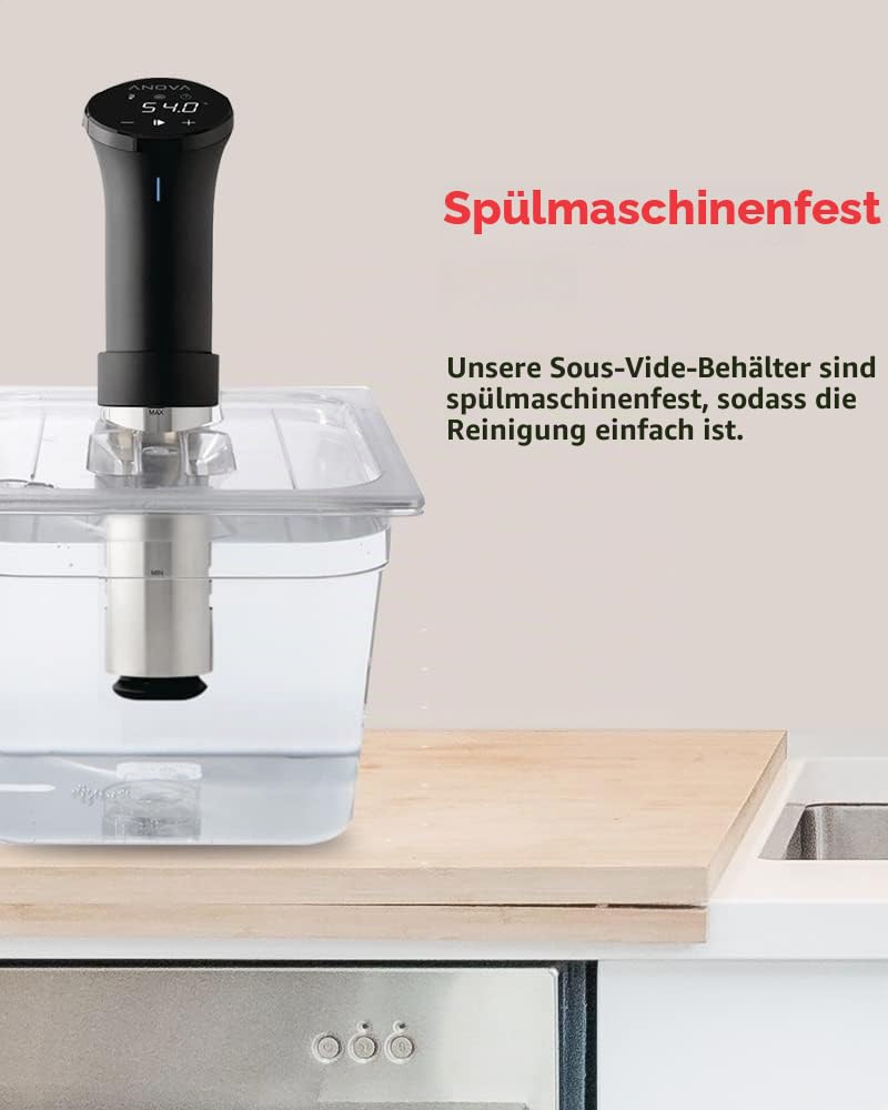 SousVideTools Behälter aus Polycarbonat, 11,6 l, mit Deckel passend für den Sous-Vide-Stick von Anov