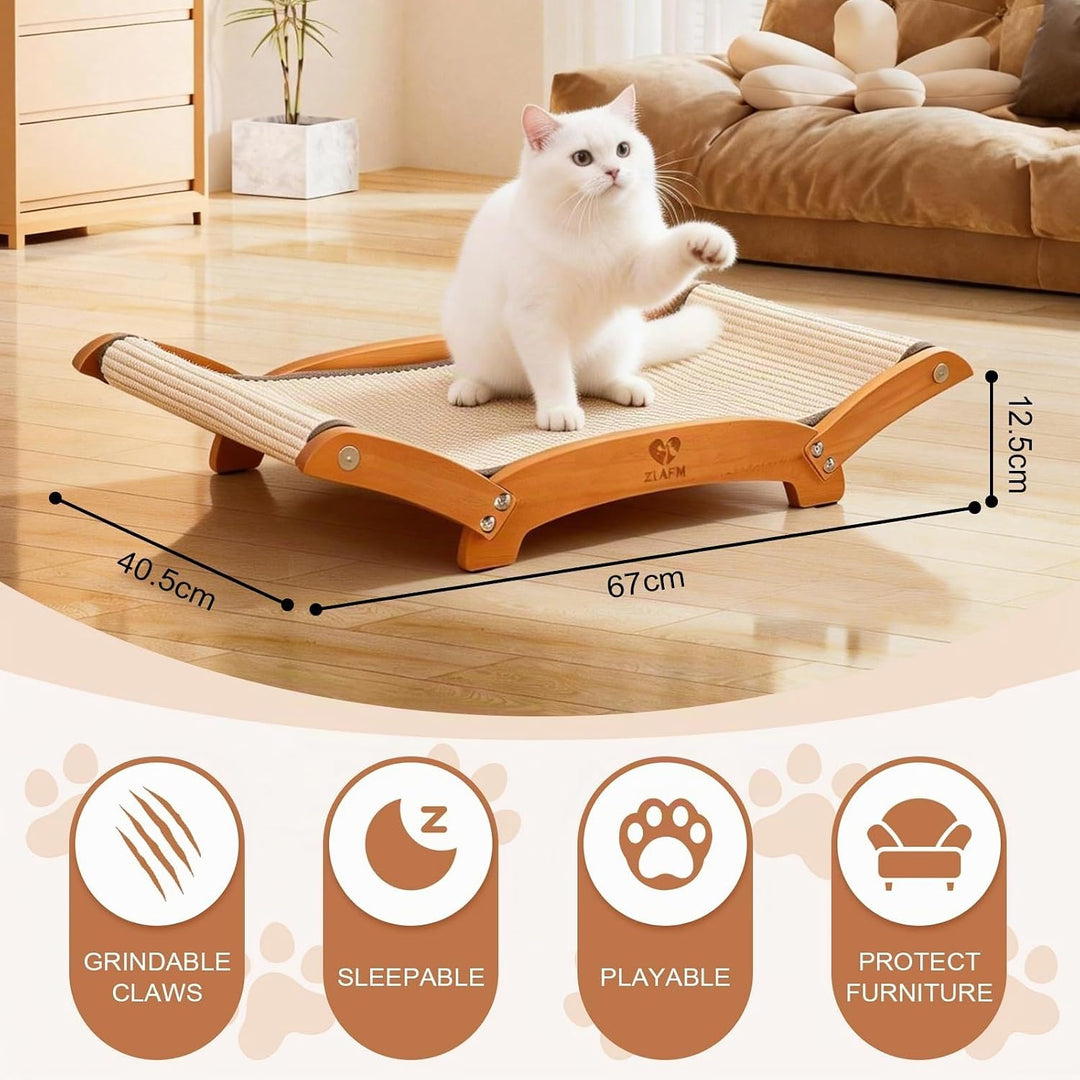 Sisal Kratzmatte Katze Bett, Extra gross Kratzpappe für Katzen, Fussmatte Sisalmatte Kratzpads für K