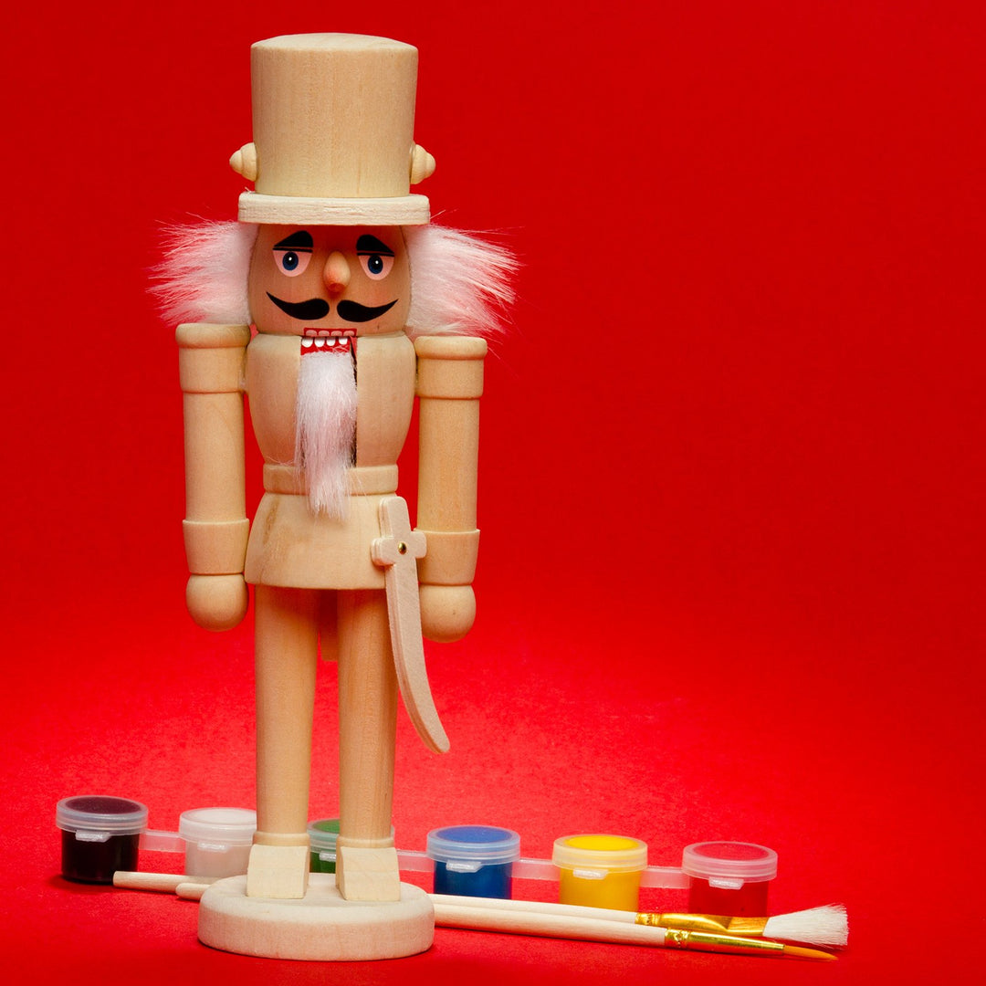 SIKORA Deko Nussknacker Figur DIY Bastel Set aus Holz zum selbst bemalen - NK-B 'Do-it-Yourself' Diy