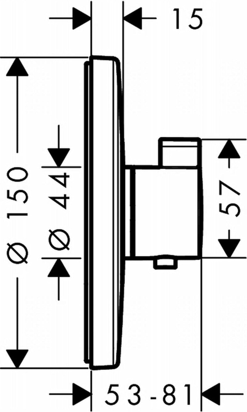 hansgrohe Ecostat S Unterputz Thermostat, für 1 Funktion, Chrom für Durchfluss bis ca. 37l/min Dusch