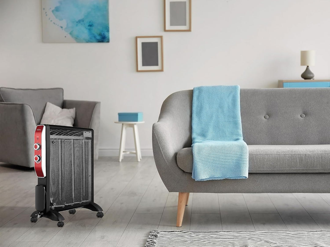 PURLINE MR2000B Heizung Mica Wärmewelle heizgerät 2000W, Elektrische Heizung mit einstellbarem Therm