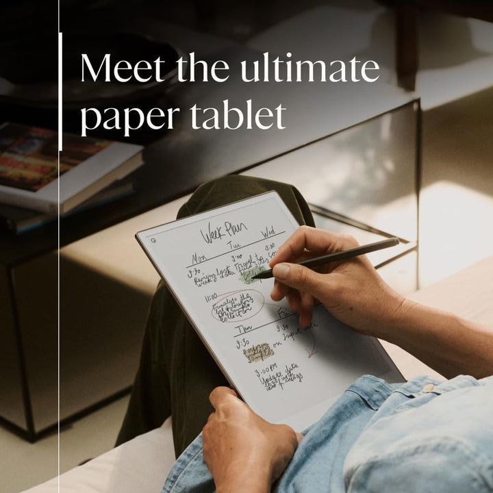reMarkable Paper Pro-Bundle – Leder-Folio-Schutzhülle | 30,6 cm (11,8 Zoll) Farbdisplay und Leselamp