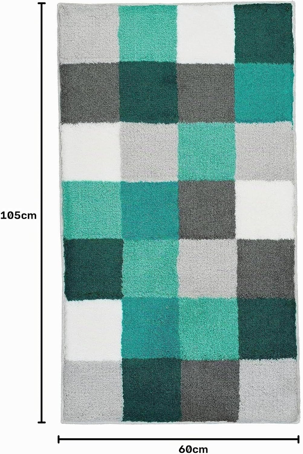 Kleine Wolke 5426675382 Badteppich Caro, 60 x 105 cm, Petrol, 4004478230545 Petrol 60 x 105 cm, Petr