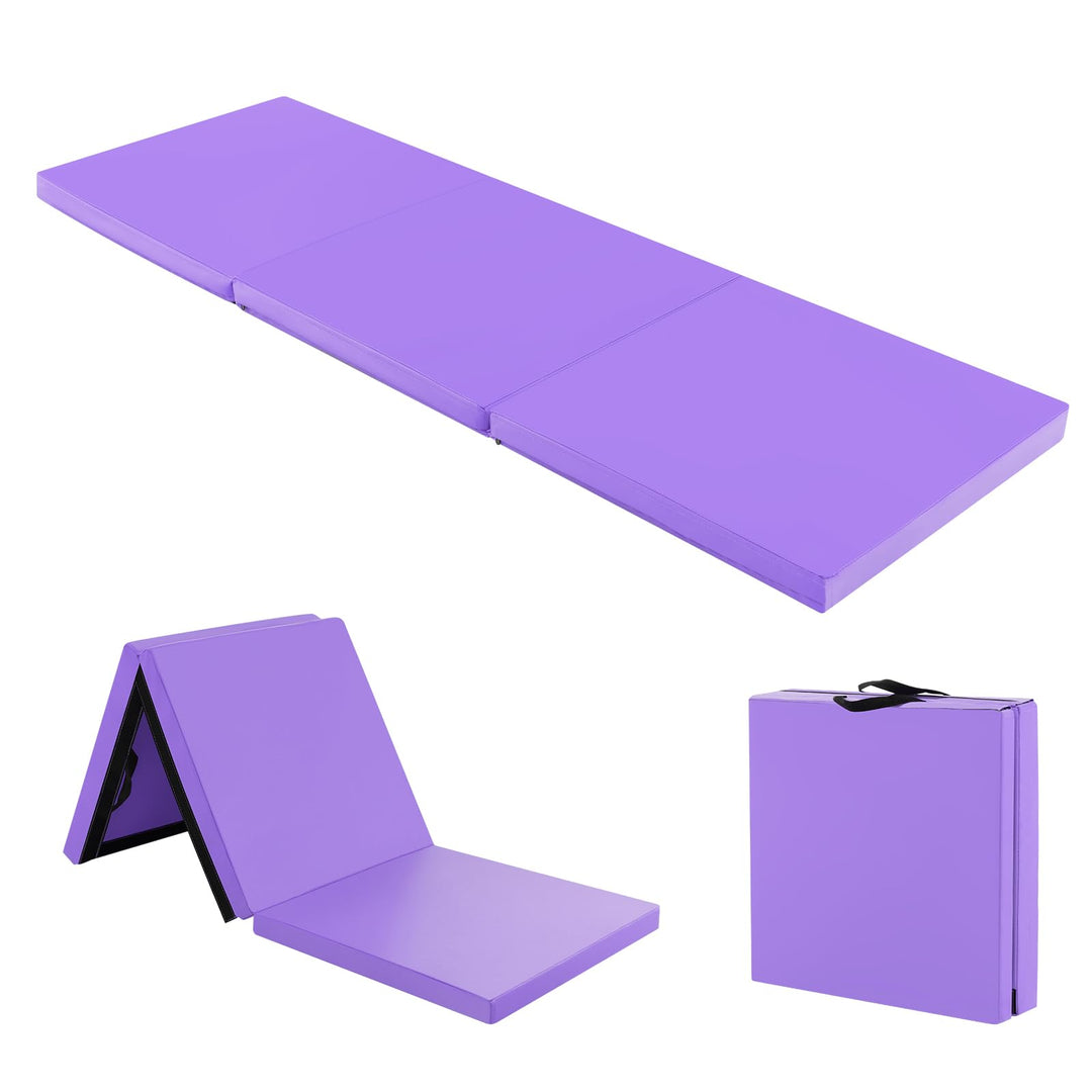 COSTWAY 180 x 60 x 5 cm Weichbodenmatte klappbar, Gymnastikmatte tragbar, Yogamatte wasserabweisend,