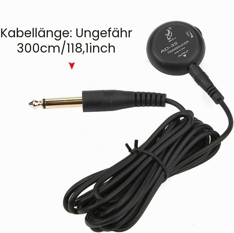 Dilwe Mini Piezo Tonabnehmer, Mikrofon Wandler für Akustische Gitarre Violine Ukelele