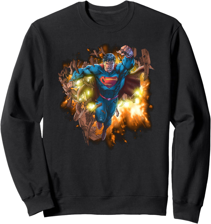 Superman Blasting Through Sweatshirt