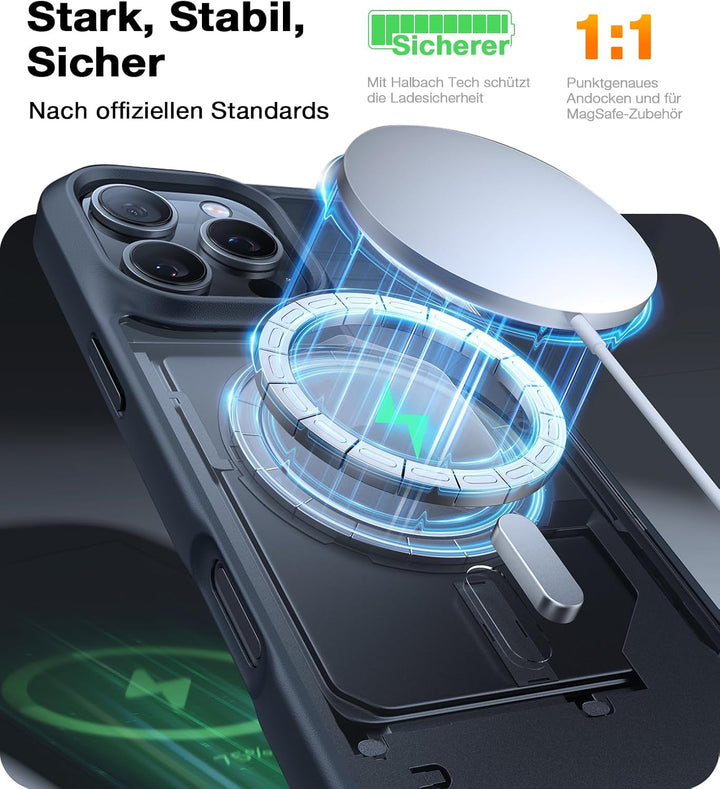 TORRAS Guardian-Mag für iPhone 13 Pro Hülle für MagSafe (Nr.1 Magnetstärke＋Militärschutz) Samtige To