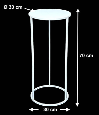 DanDiBo Blumenhocker Metall Weiss Rund Blumenständer Beistelltisch 96483 Blumensäule Modern Pflanzen