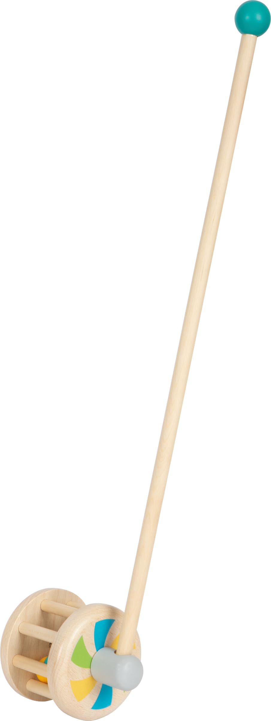 small foot Schiebespielzeug Rassel aus Holz, Laufbegleiter für kleine Kinder, ab 12 Monaten, 12341,