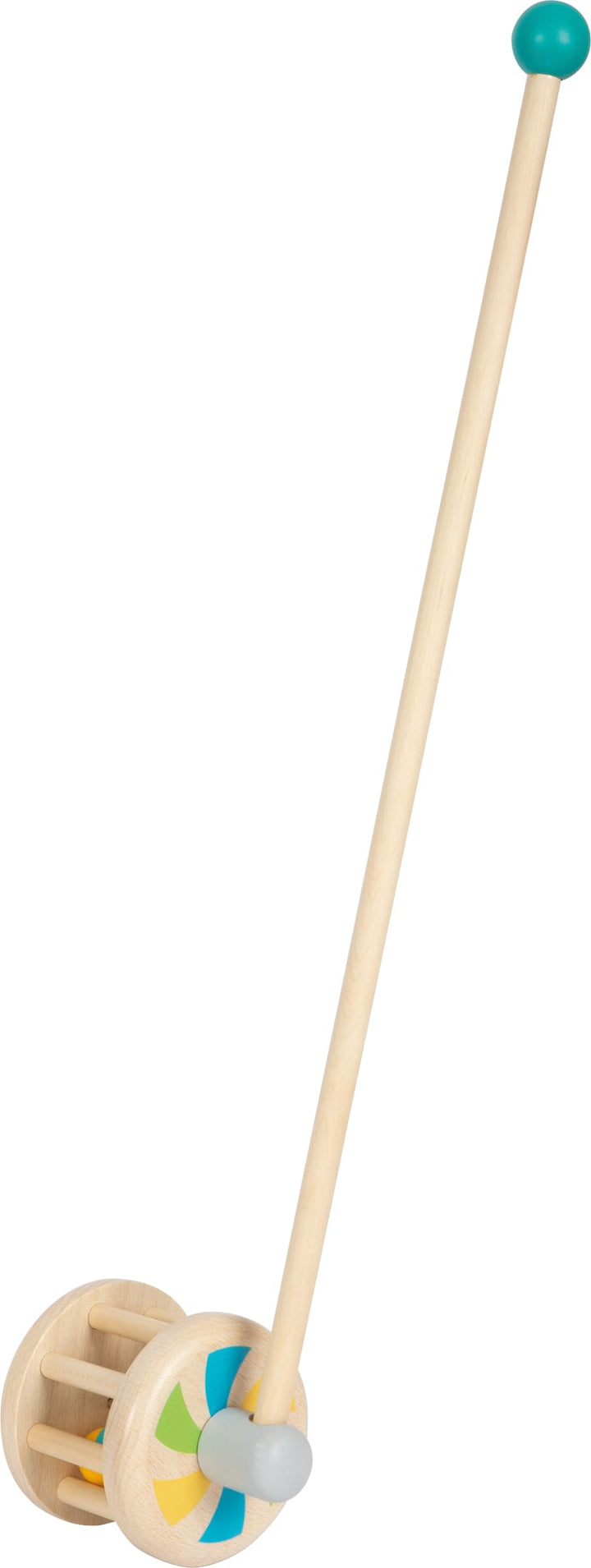 small foot Schiebespielzeug Rassel aus Holz, Laufbegleiter für kleine Kinder, ab 12 Monaten, 12341,