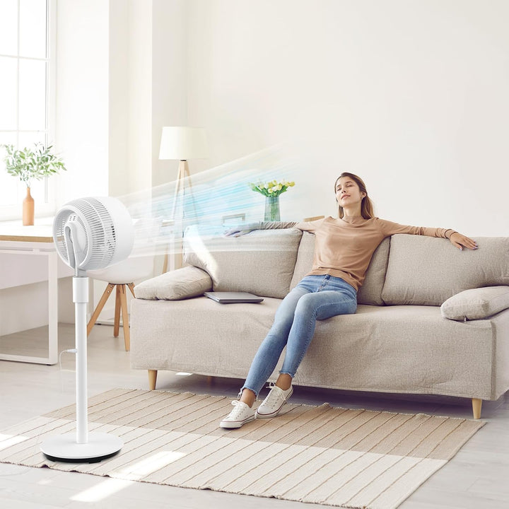berssen 2024 Standventilator Ventilator leise 25dB 3D Oszillation DC Motor 68/100cm Höhenverstellbar