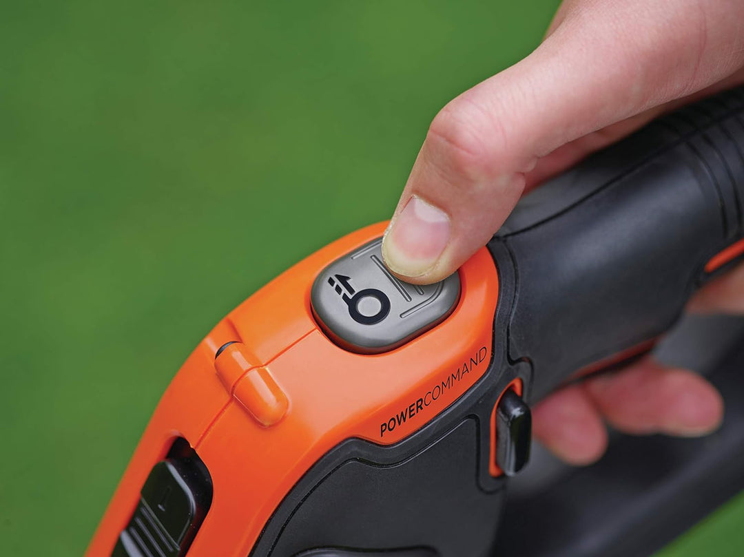 Black+Decker Akku-Rasentrimmer (18V 2,0Ah, 28 cm Schnittbreite, Powercommand Easy Feed, inkl. Akku u
