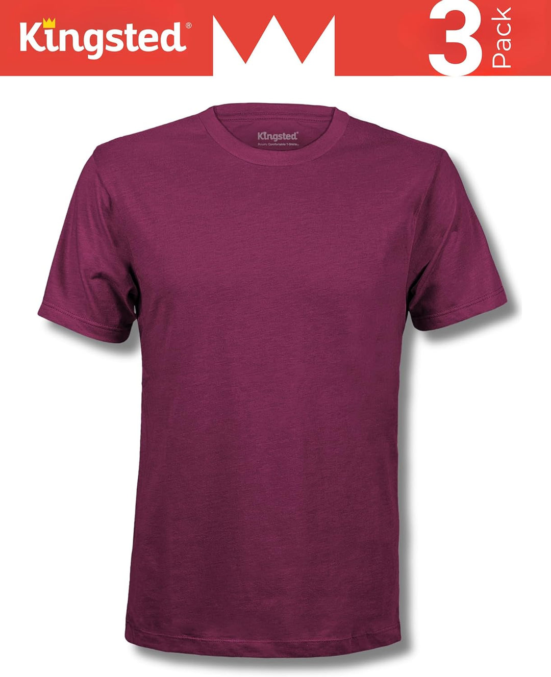 Kingsted Herren Klassische Einfarbige Herren-t-Shirts T-Shirt (4er Pack) L Essential 3er-pack, L Ess