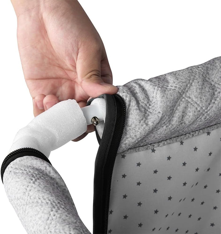 Babybett, 6-stufig Höhenverstellbar,Wiege mit Matratze und Moskitonetz, Mobile Babywiege für Neugebo