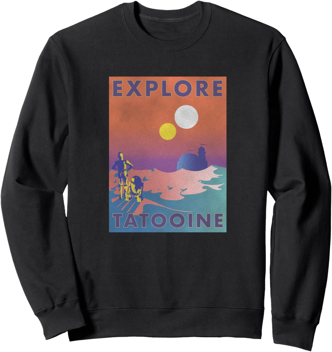 Star Wars R2-D2 & C-3PO Explore Tatooinne Poster Sweatshirt