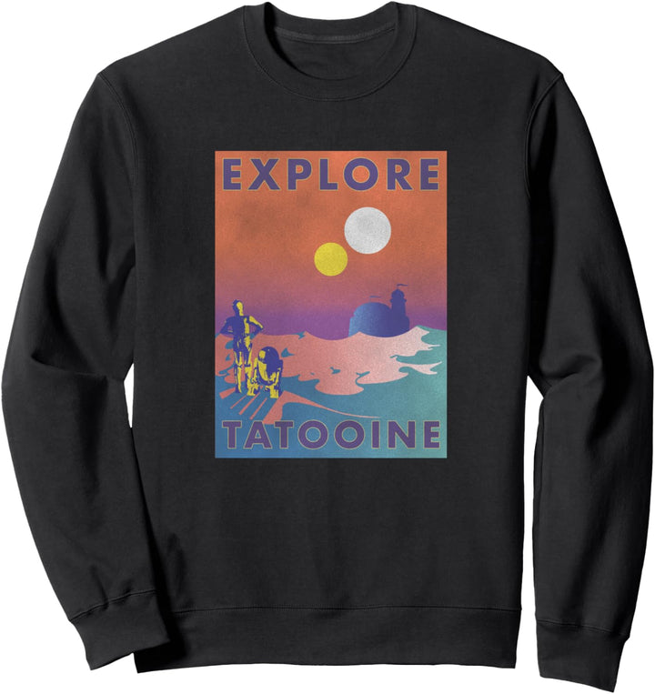 Star Wars R2-D2 & C-3PO Explore Tatooinne Poster Sweatshirt