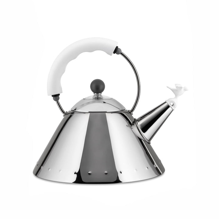 Alessi 9093 W Wasserkessel, Edelstahl, weiss, 4 x 25 x 4,5 cm, Einheiten, 1.0 Weiss Edelstahl, Weiss