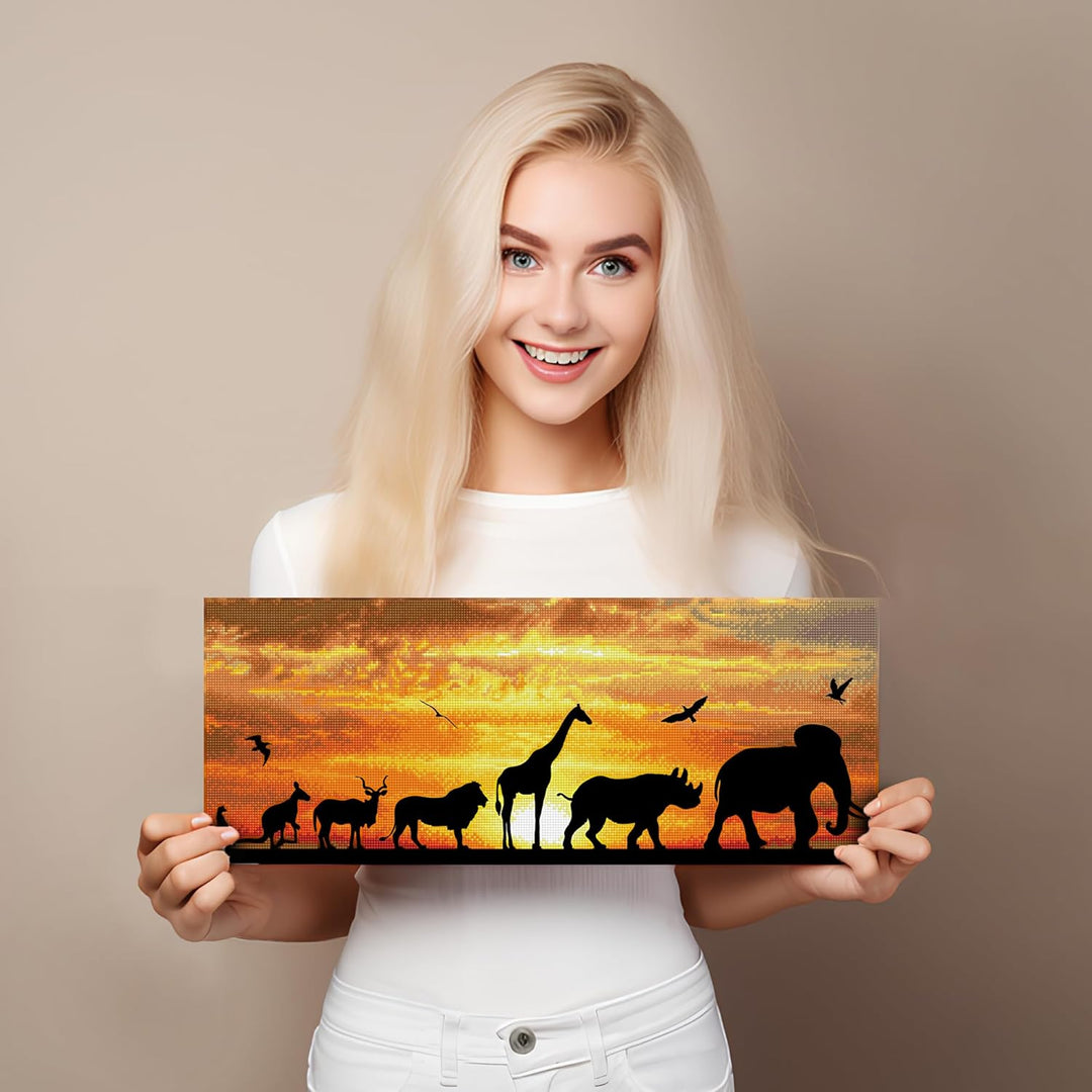 DIAMOND DOTZ DD9.055 - Original 5D Diamond Painting Set Afrika Himmel, Kreativset mit 18.910 Diamant