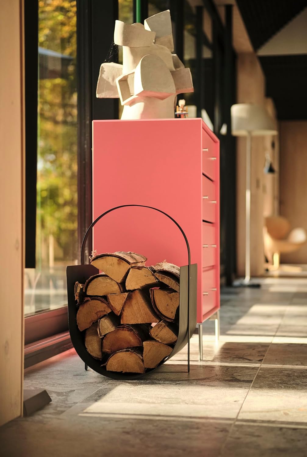 Morsø Adrian Brennholzkorb – Holzkorb für Kaminholz, Feuerholzkorb aus robustem Stahl, Kaminkorb im