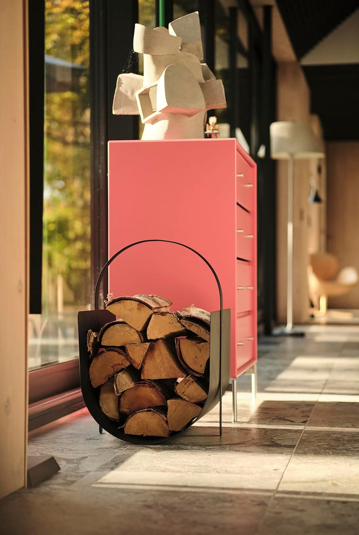 Morsø Adrian Brennholzkorb – Holzkorb für Kaminholz, Feuerholzkorb aus robustem Stahl, Kaminkorb im