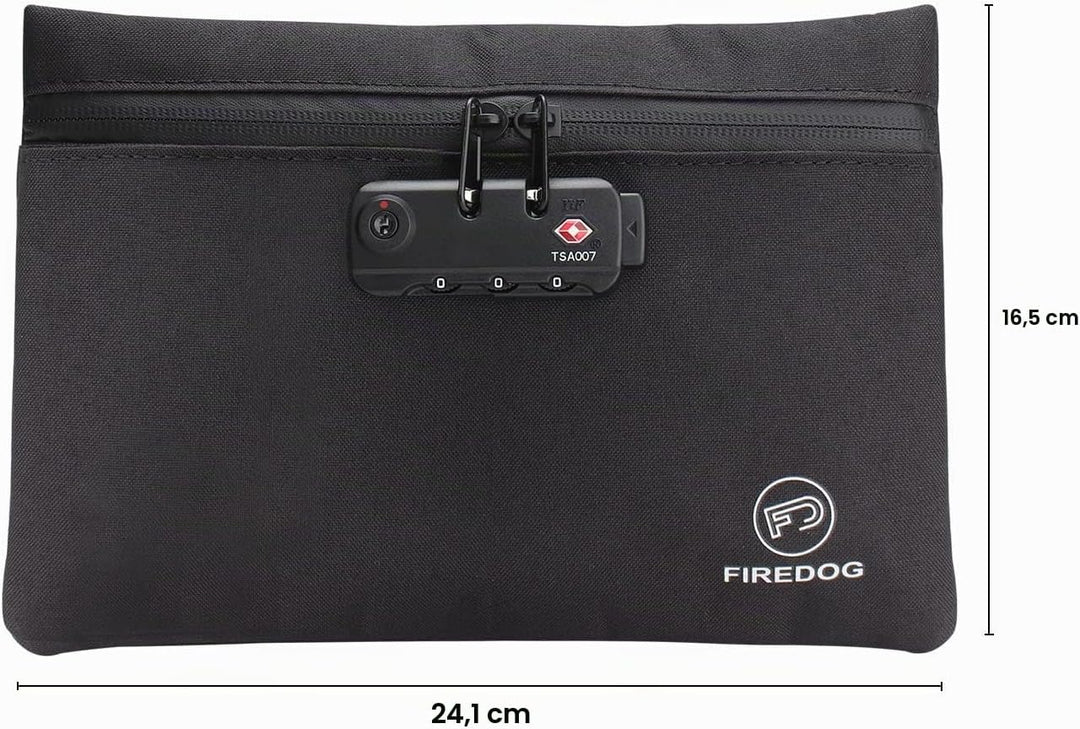 Firedog Geruchsdichte Tasche mit Schloss, 15,2 x 22,9 cm, geruchsdichte Tasche für Reiseaufbewahrung