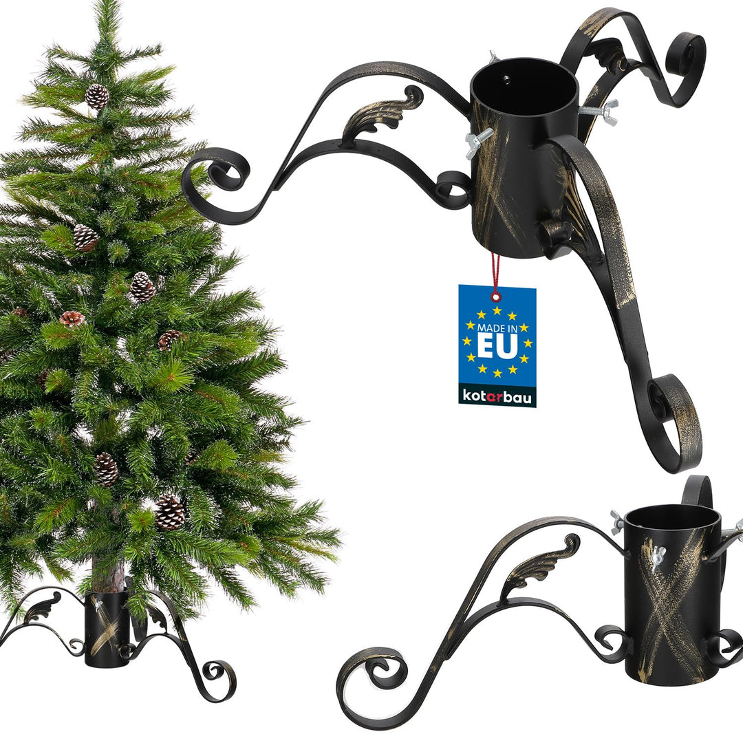 KOTARBAU® Weihnachtsbaumständer mit Wassertank aus Stahl Patina Baumständer Weihnachten Christbaumst