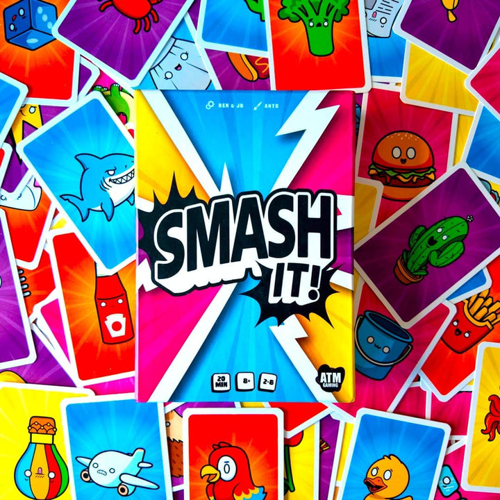 ATM Gaming Smash It – Kartenspiel für Familie und Freunde – Schnell und Verrückt – 2 bis 8 Spieler –