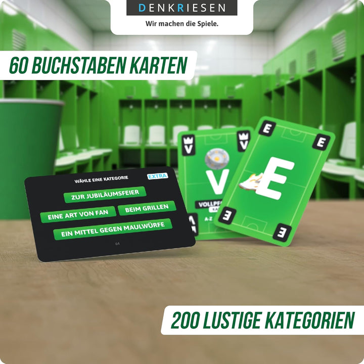 DENKRIESEN - Stadt Land Vollpfosten® – Das Kartenspiel - Fussball Edition - &