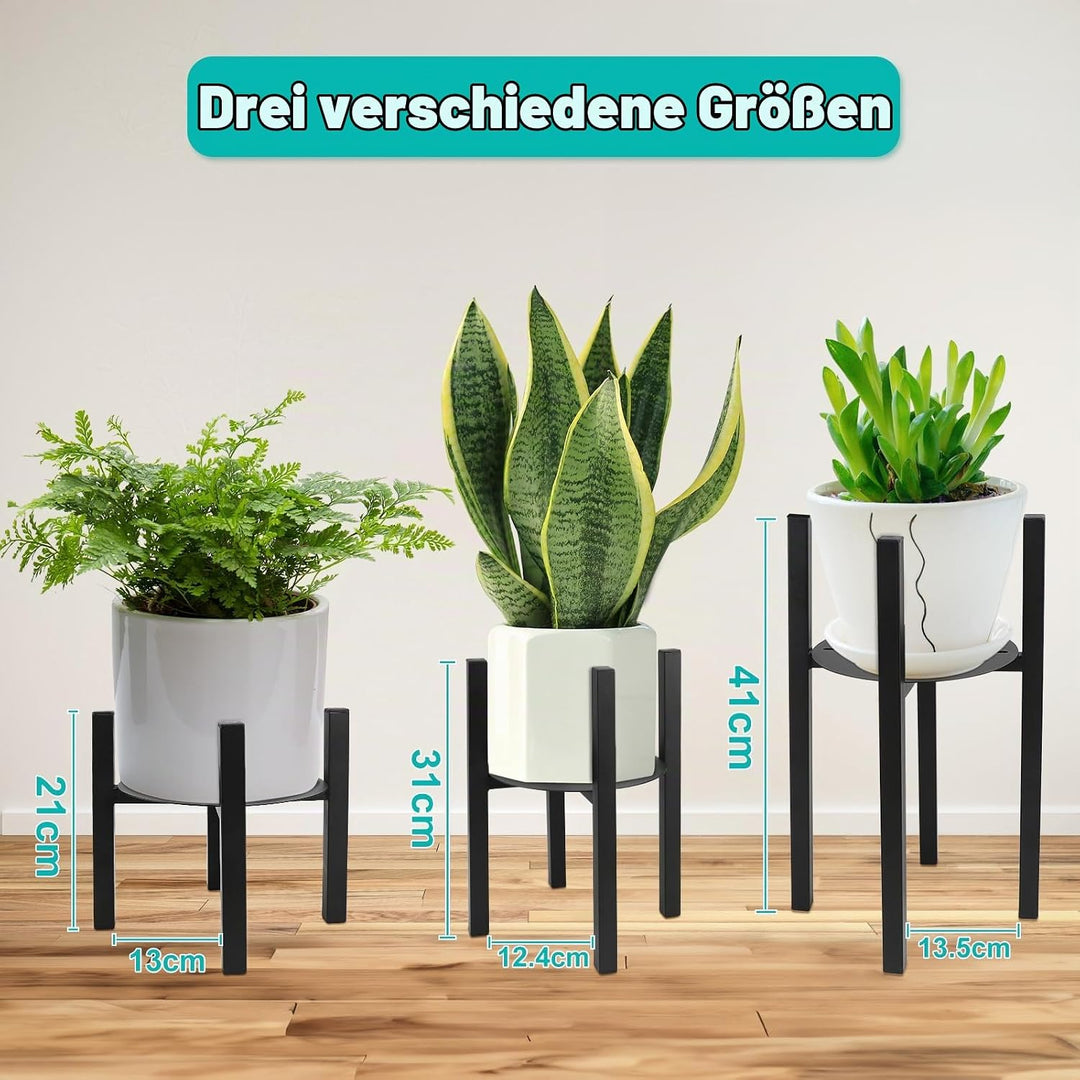 lalago Verstellbarer Pflanzenständer Blumenständer, 41cm hoch Pflanzenständer Blumentopfständer aus