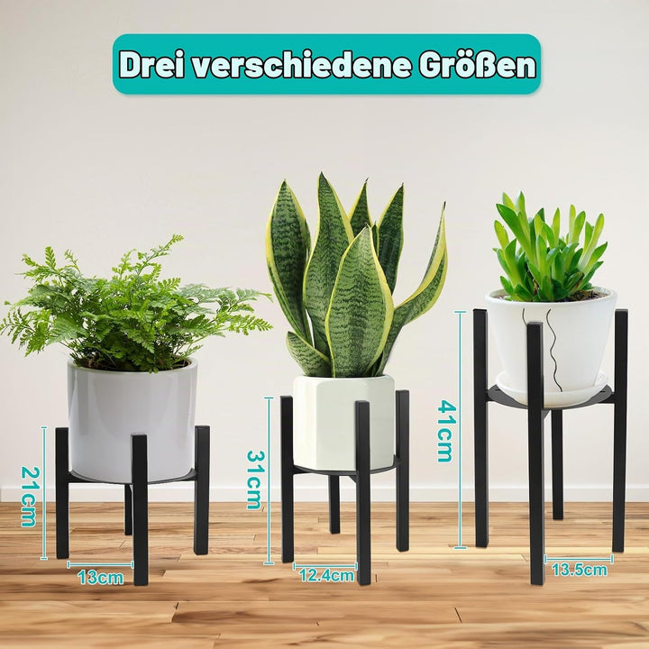 lalago Verstellbarer Pflanzenständer Blumenständer, 41cm hoch Pflanzenständer Blumentopfständer aus