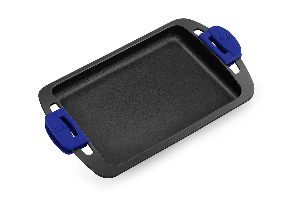 BRA Advanced | Glatte Grillplatte 40 cm, Aluminiumguss mit Antihaftbeschichtung, verstärkt für hervo