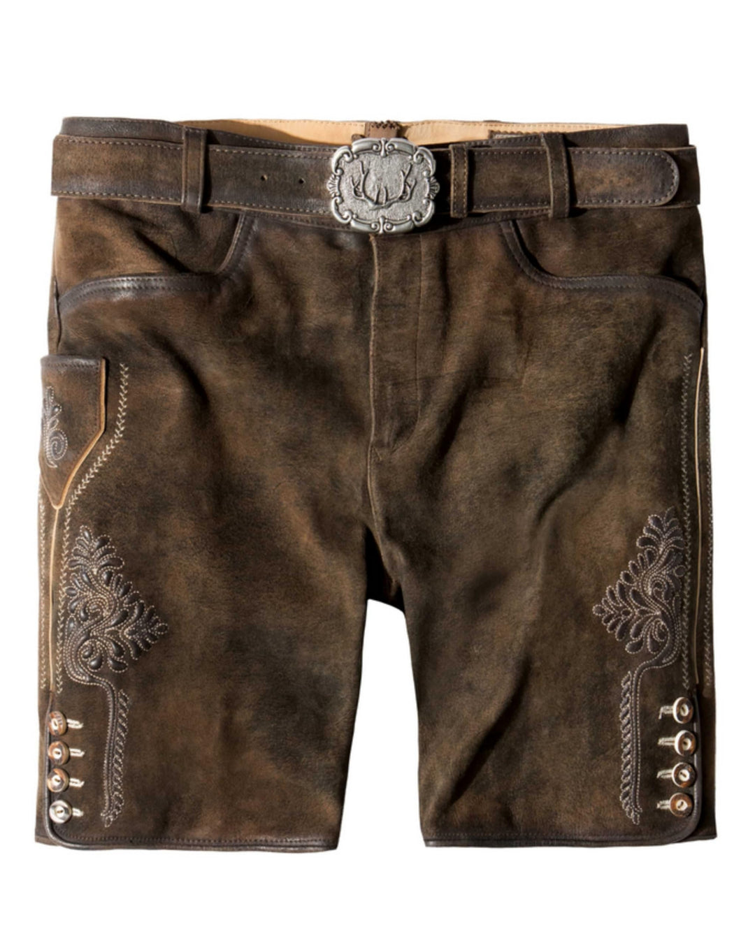 Stockerpoint Herren Lederhose Corbi4 I Grösse 44-64 I Bequeme Trachtenhose in edler Hirschoptik inkl