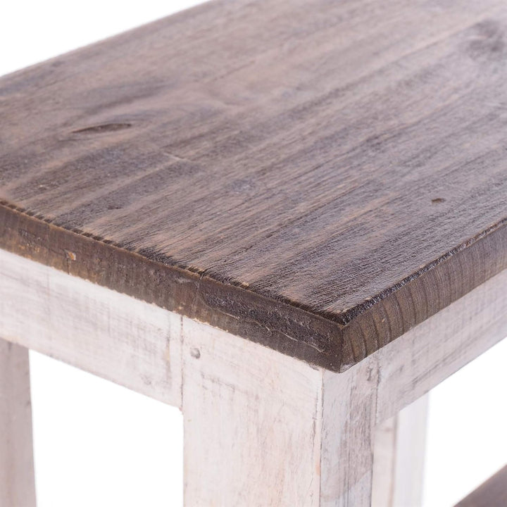 PFLANZENTREPPE Step | 46x37x37 cm (HxBxT), Altholz, zweistufig | rustikales Blumenregal, Pflanzenhoc