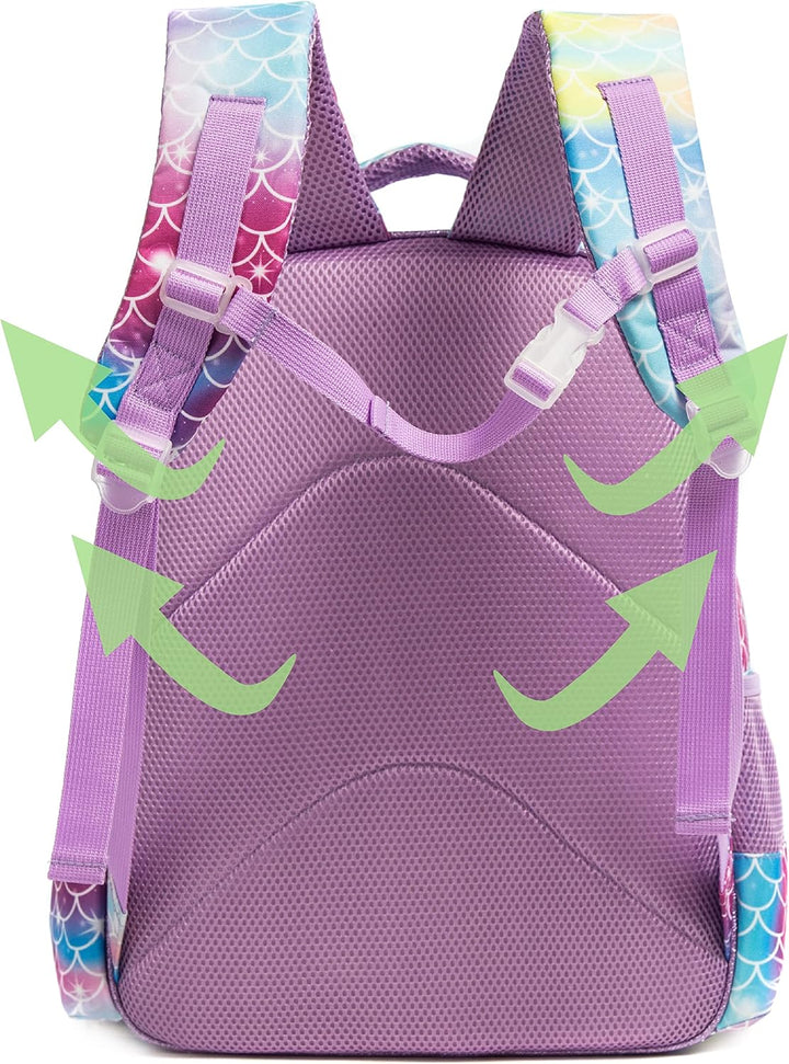 HTgroce Pop it Rucksack für Mädchen Pop Fidget Bag mit Lunch Bag Vorschule Kindergarten Fidget Toys
