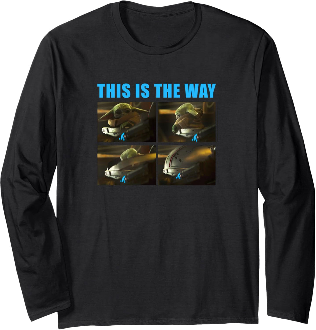 Star Wars: The Mandalorian The Child This Is The Way Panels Langarmshirt