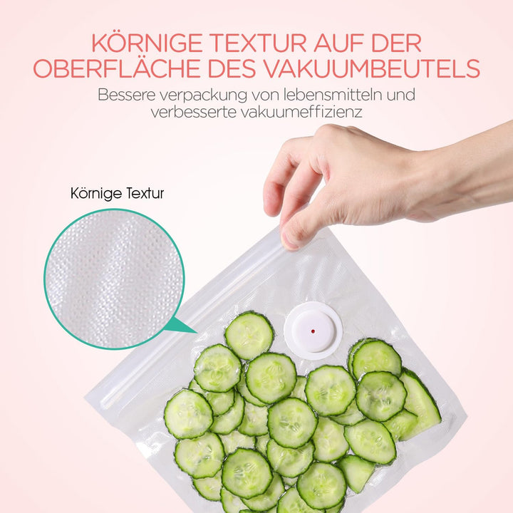 VOYOR Upgraded Verdickte Vakuumierbeutel VS212 (21 PCS,3 Grössen) - Geeignet für Handvakuumierer