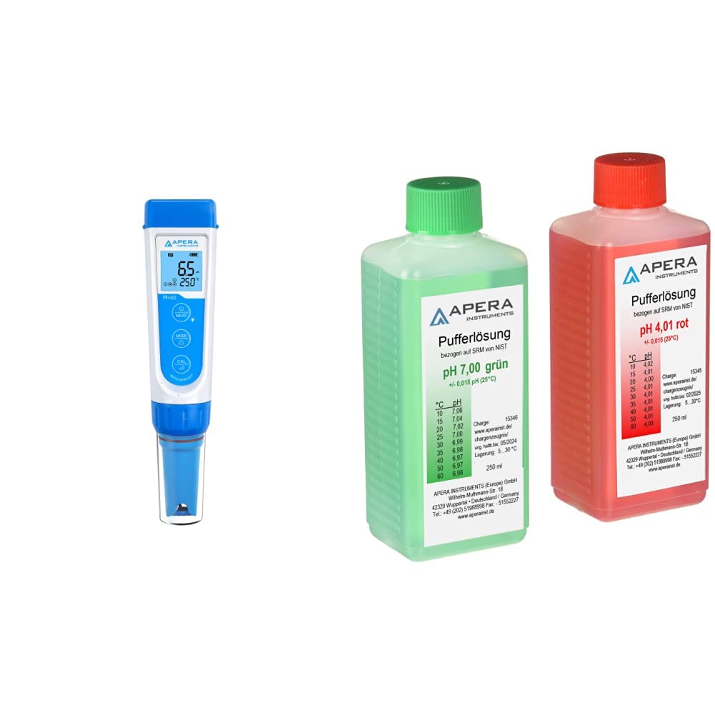 Apera Instruments PH60 Premium pH-Meter (Genauigkeit pH ±0,01, Messbereich pH -2,0-14,0), Standard G