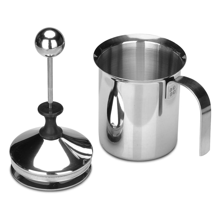 400ML Manuelle Milchaufschäumer Edelstahl Milchaufschäumer Doppel mesh Schaumbecher Schaumstoff Sahn