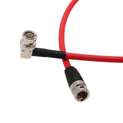 HangTon 12G SDI Raw 4K 60p Videokabel rechtwinklig auf gerade, BNC 75 Ohm, Koaxial, geschirmt für So