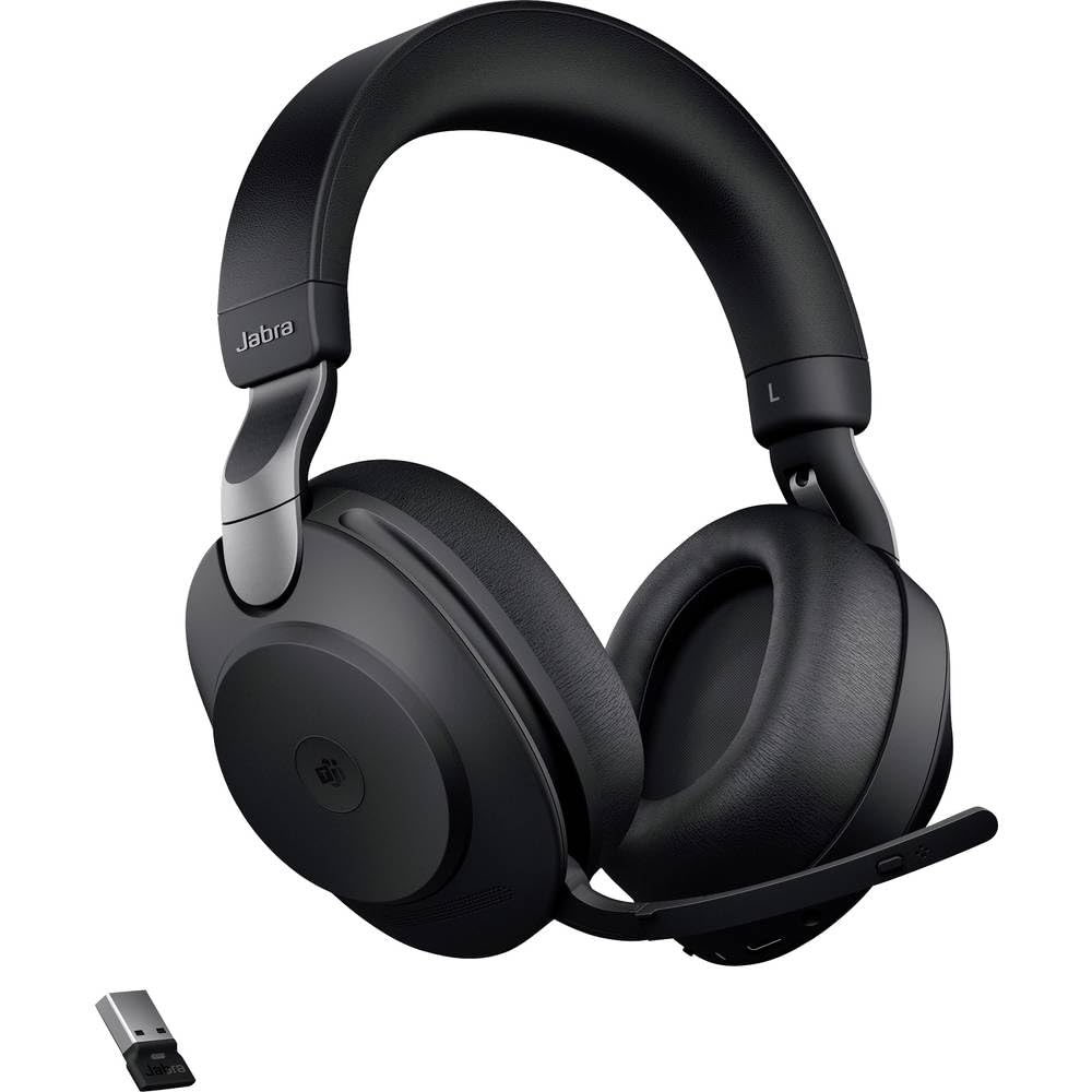 Jabra Evolve2 85 Wireless PC Headset with Charging Stand – Noise Cancelling Microsoft Teams Certifie