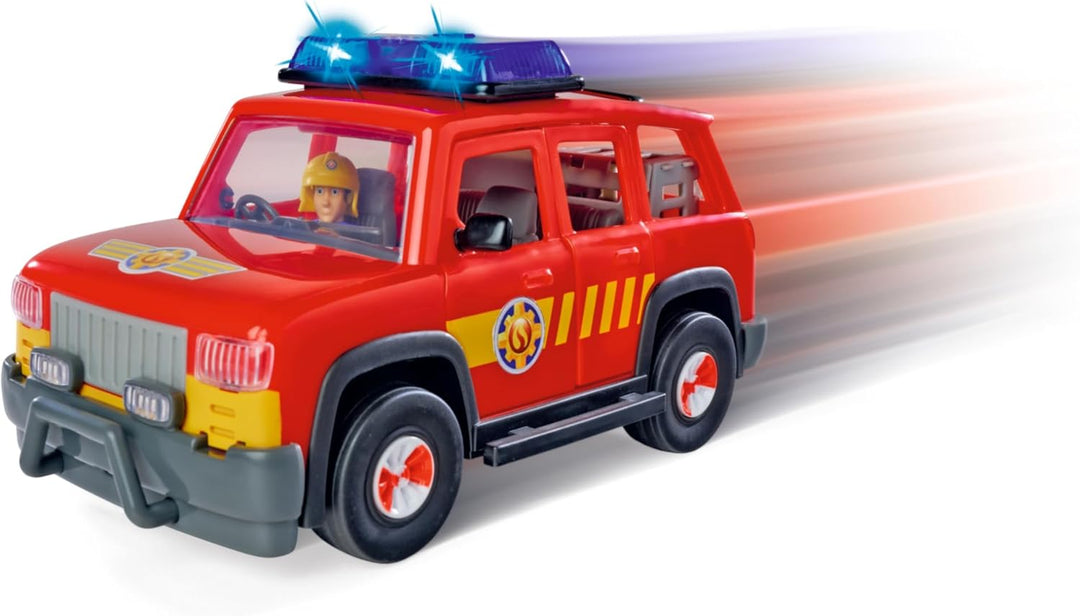 Simba Feuerwehrmann Sam First Responder Fahrzeug, mit Licht, Sound, Kofferraum um Türen zum Öffnen,