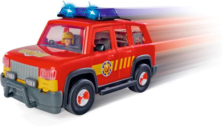 Simba Feuerwehrmann Sam First Responder Fahrzeug, mit Licht, Sound, Kofferraum um Türen zum Öffnen,
