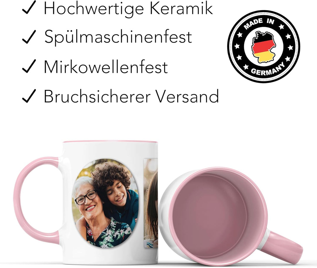 Oma Fototasse mit eigenem Bild personalisiert Tasse mit Fotos Fotogeschenk für Grossmutter Geschenk