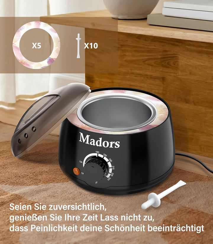 Madors Wachswärmer Warm Wax maschine enthaarung - Waxing Maschine für Wachs Haarentfernung Perlen fü