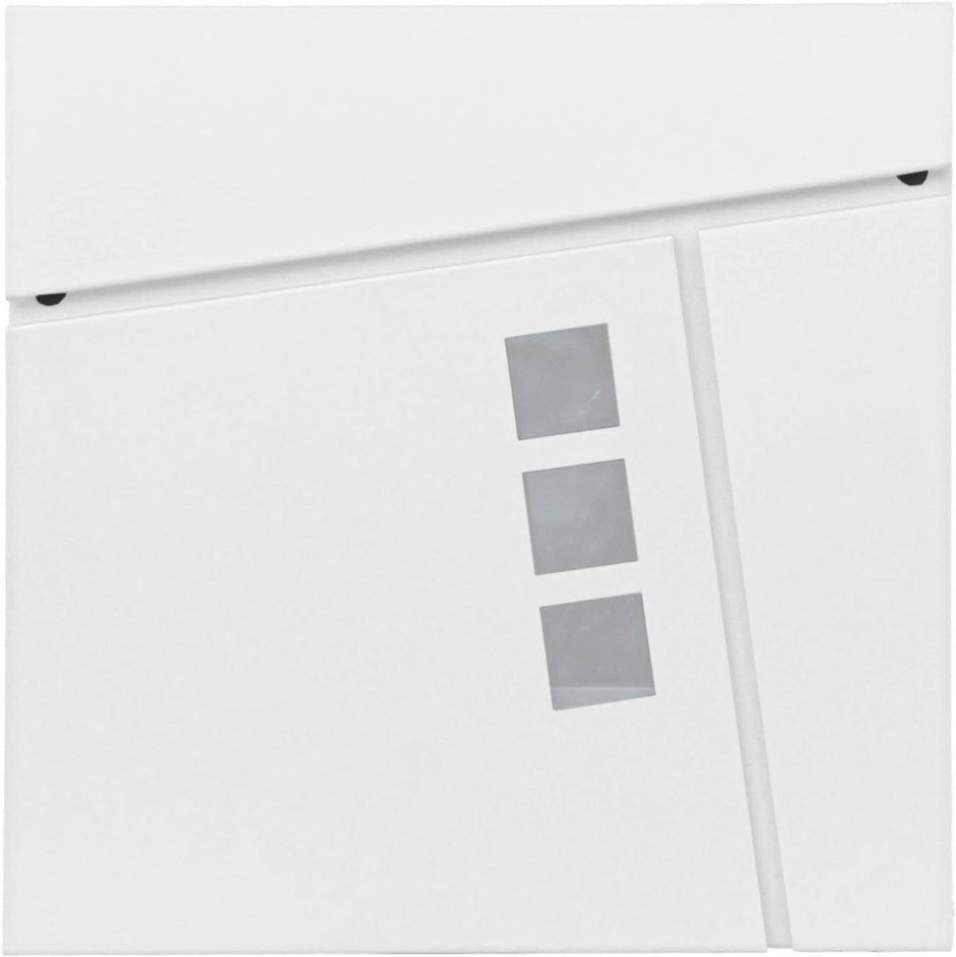 Briefkasten HWC-B29AM, Wandbriefkasten Postkasten Zeitungsfach, pulverbeschichtet - weiss