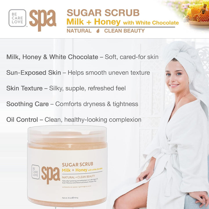 Bio Creative Lab Spa Sugar Scrub, Milk Honey and White Chocolate, 470 ml