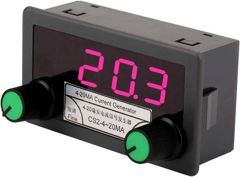 Stromsignal Generator 4-20mA DC 7-30V Digitalstrom Analog Signalgenerator Grob- / Feinabstimmung Kon